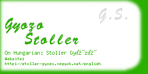 gyozo stoller business card